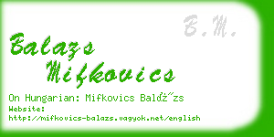 balazs mifkovics business card